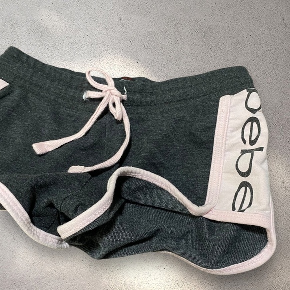 !! SOLD DO NOT BUY !! Bebe Grey & Pink Mini Shorts - Picture 2 of 6